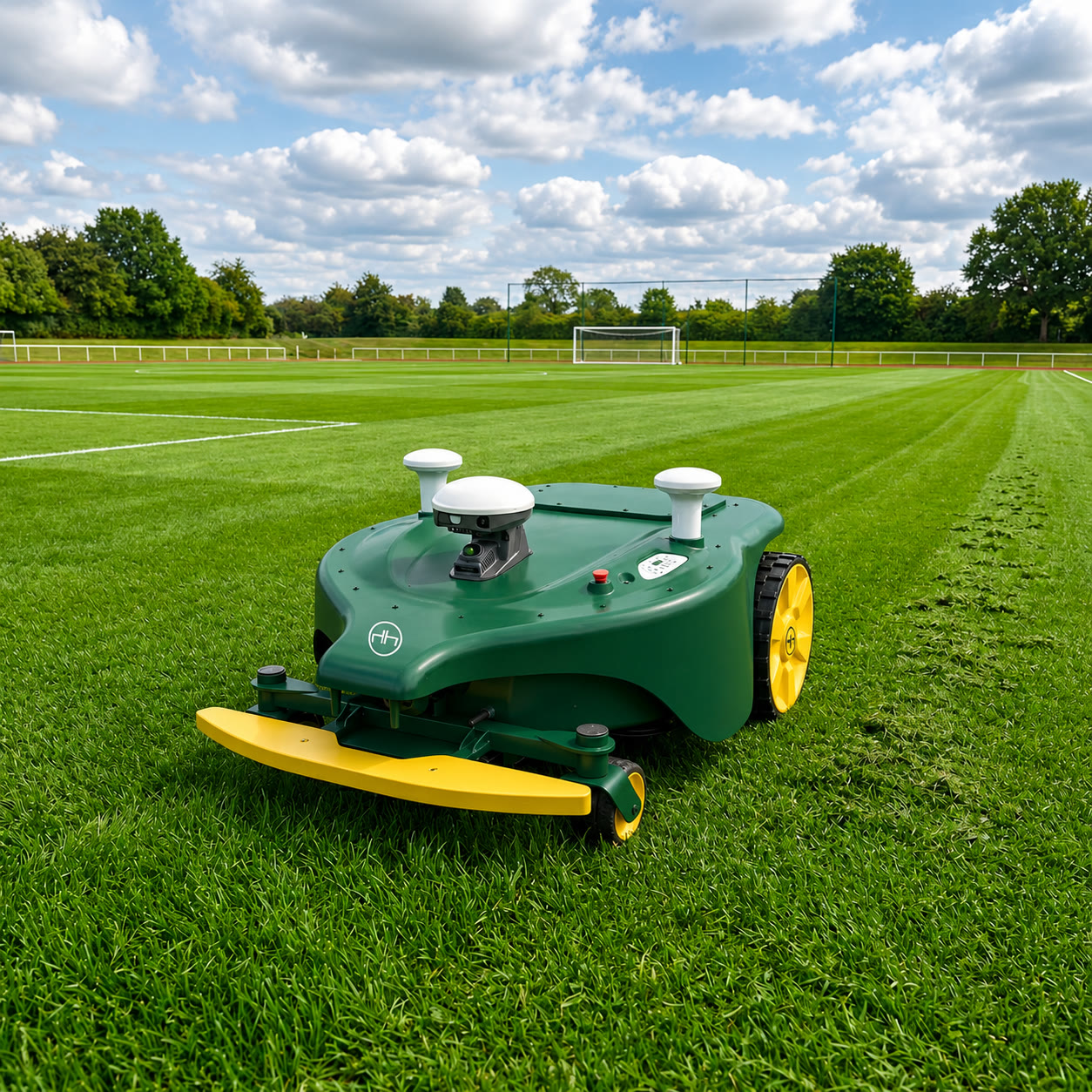 MOXY 730 trabajando en un campo de fútbol