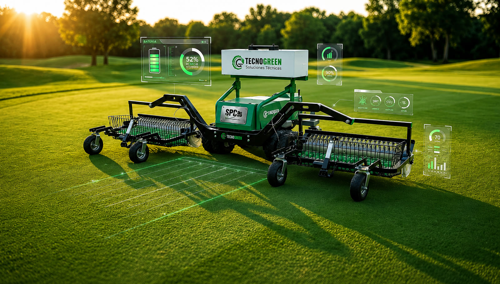 SmartPick&Cut (SPC): robot autónomo de corte y recogida de bolas de golf de TecnoGreen